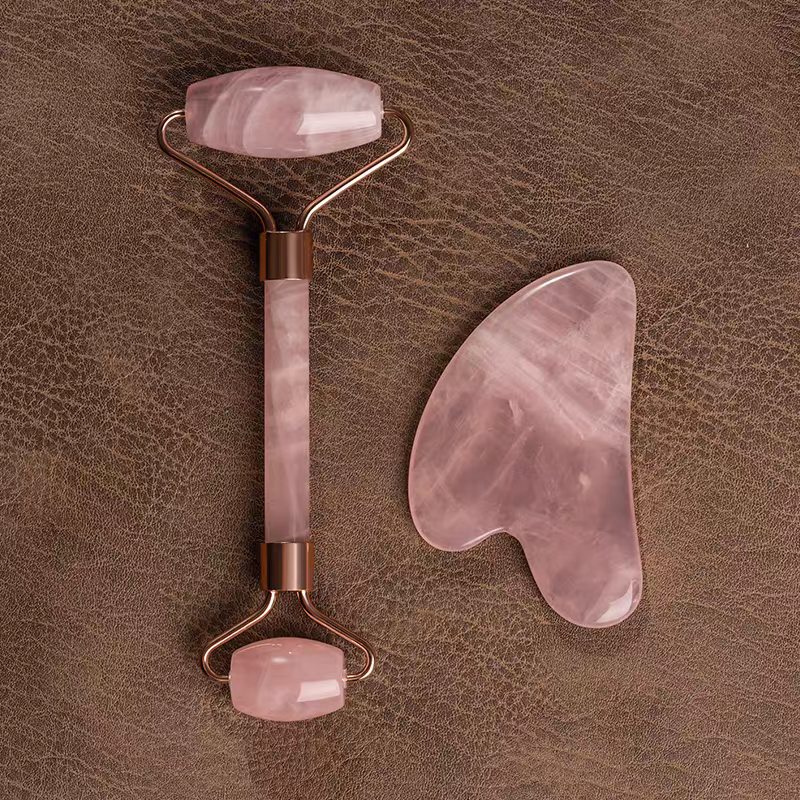Jade Beauty Roller Set - Rose Quartz (Compassion)